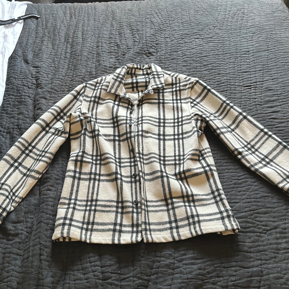 AllSaints White Flannel Shirt